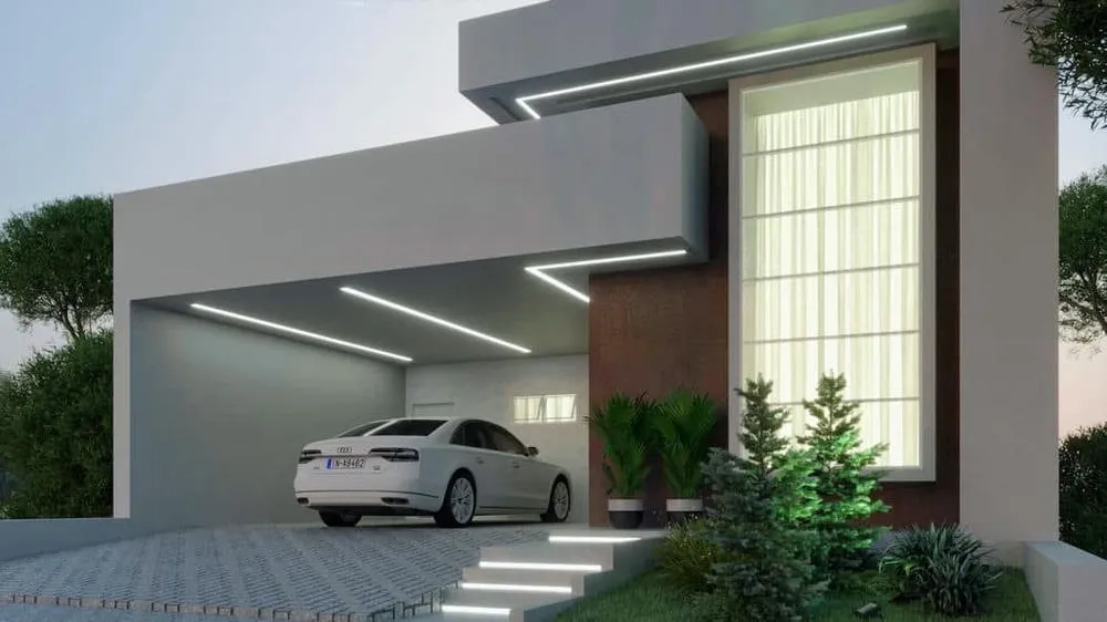 Plano de planta del Proyecto Dallas, con 3 suites y área gourmet integrada.