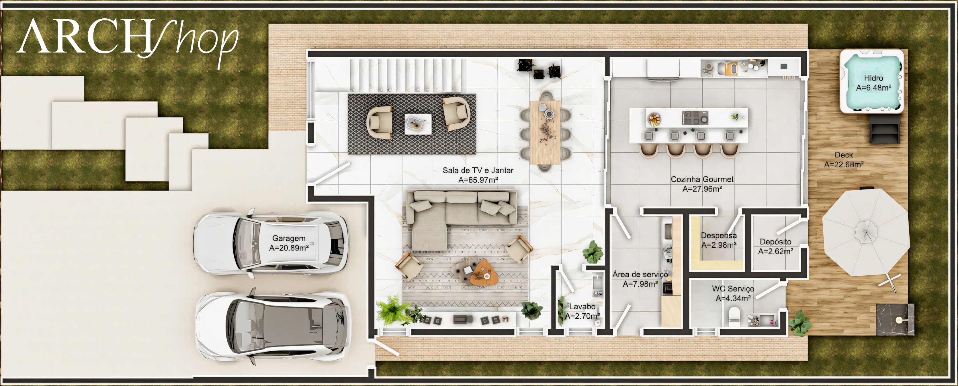 Planta de casa 12x30.