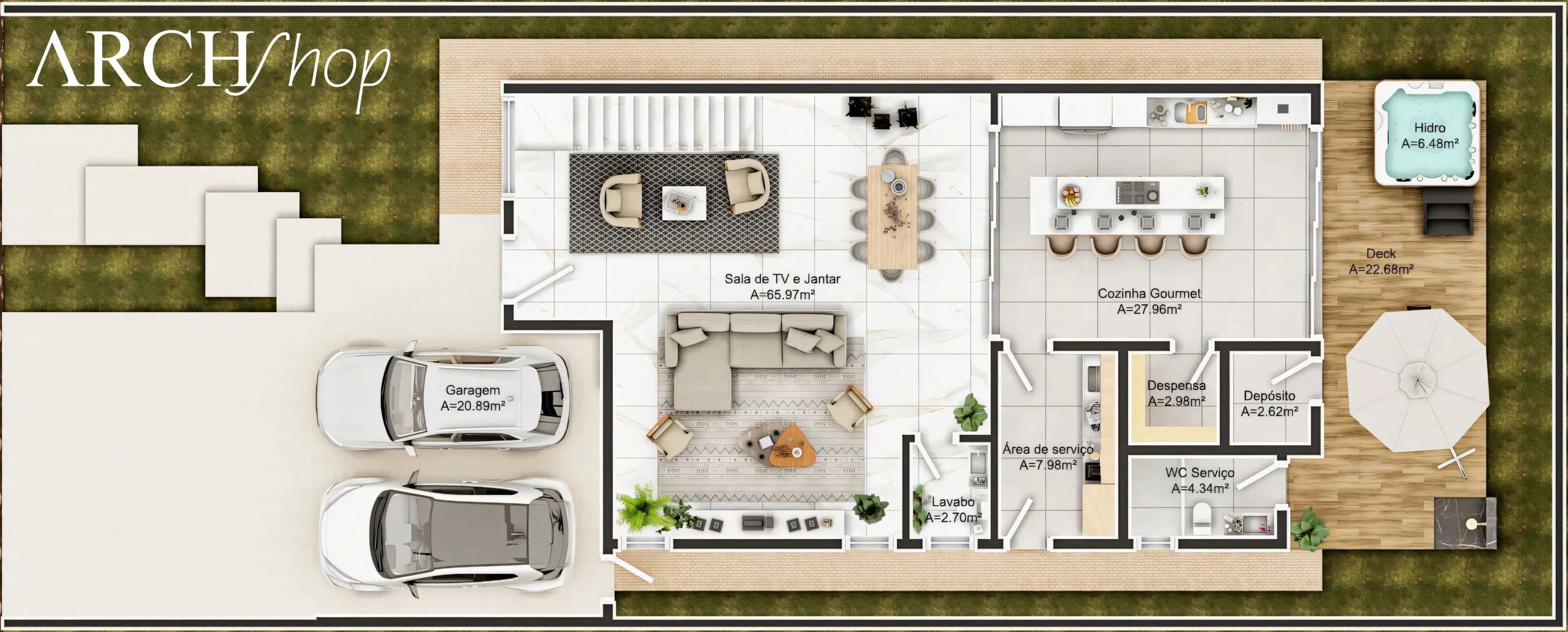 Planta de casa 12x30.