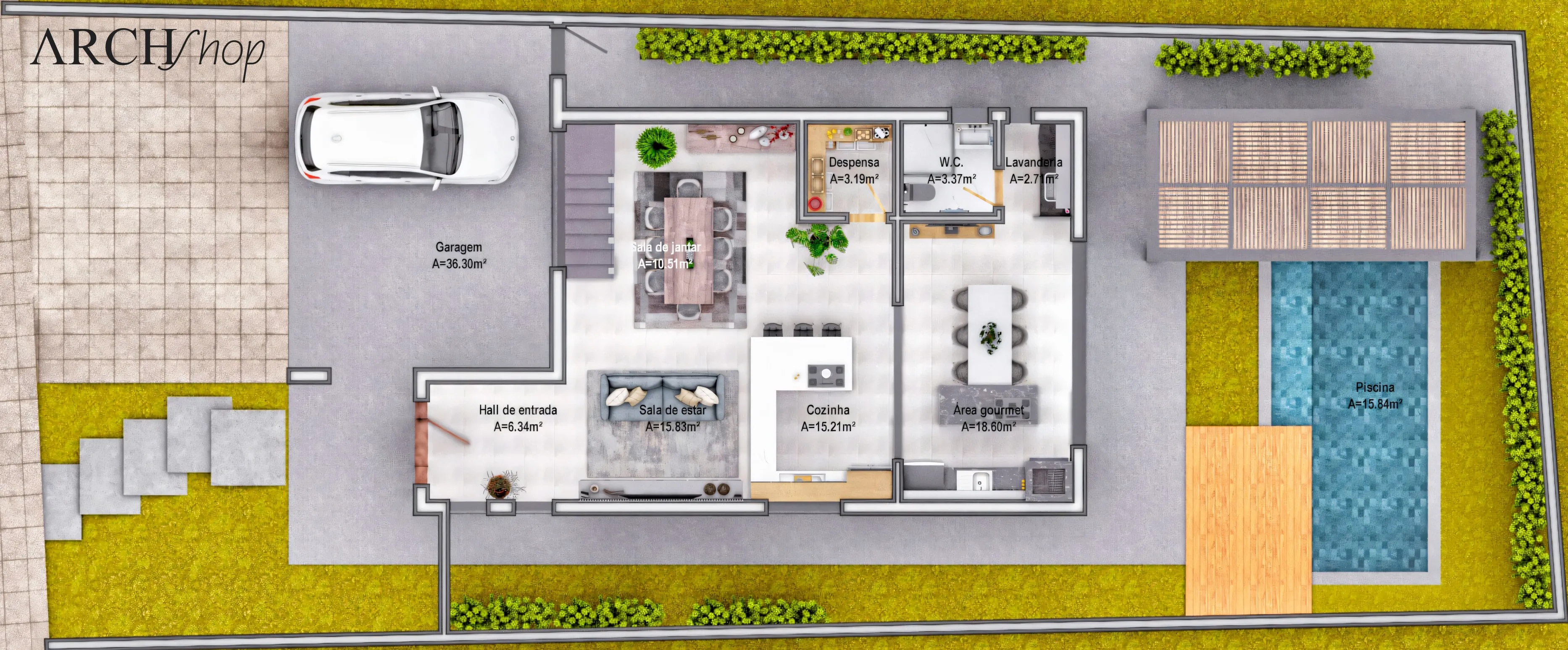 planta de casa 13x30.