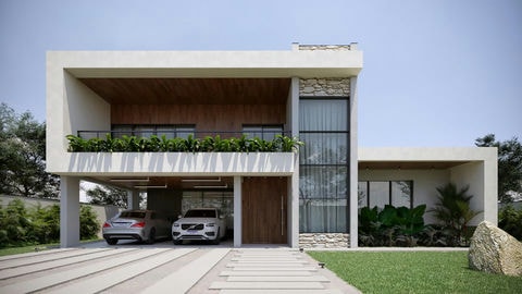 Planta pronta de casa com 3 suítes e área gourmet.