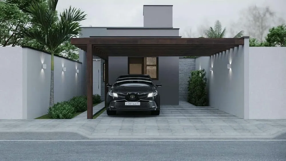 Imagem de uma casa pequena, Projeto Bangkok, com conceito aberto ideal para casal.
