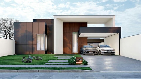 Proyecto con fachada moderna.