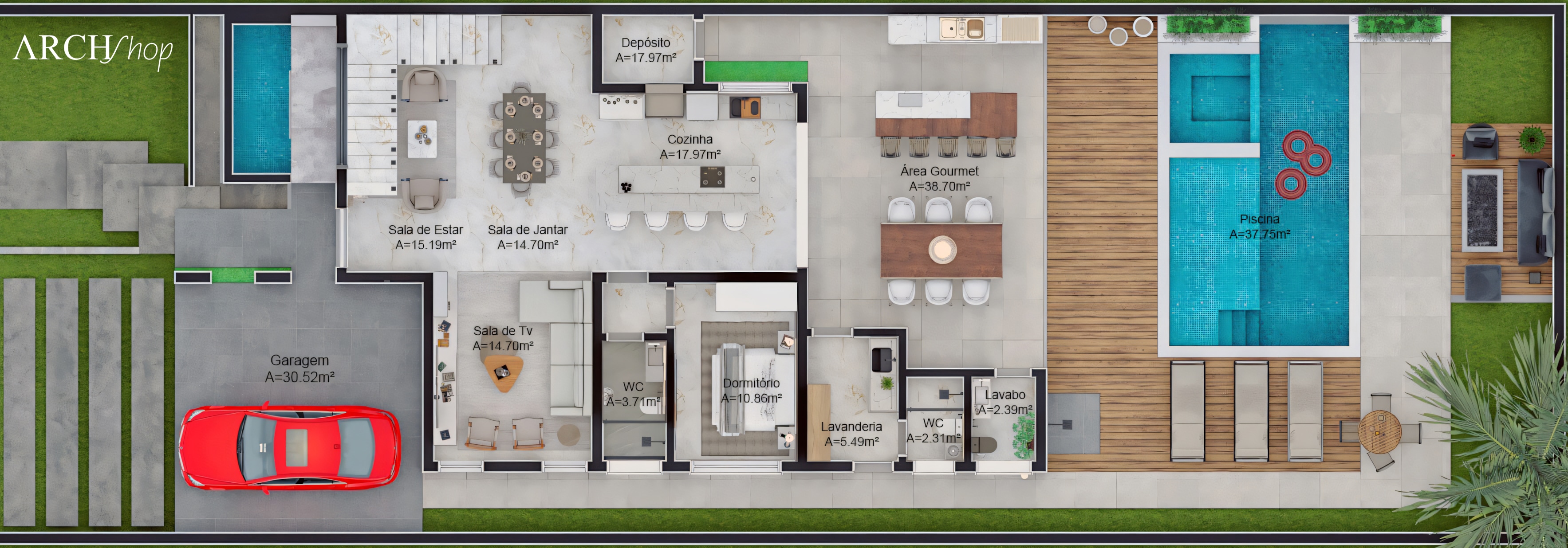 Proyecto de casa 12x30.