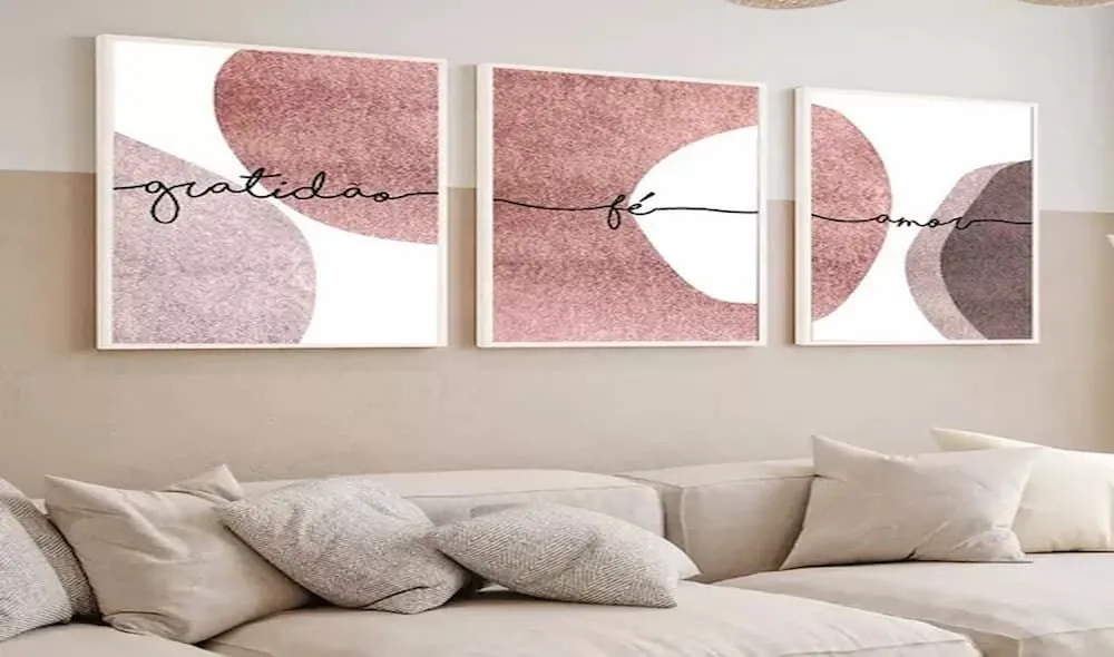 Quadro decorativo com frase inspiradora e arte minimalista, ideal como presente criativo para o Dia das Mães.