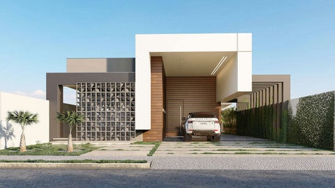 Ready-made single-story project with closed concept.