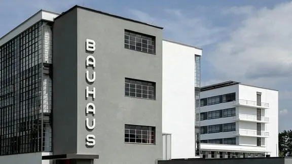 Bauhaus building, a landmark in the emergence of modern architecture.