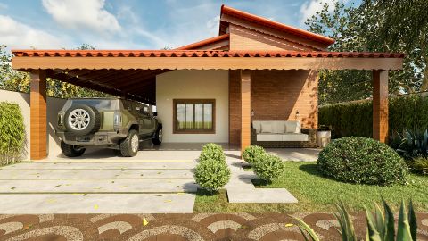 House with visible roof.