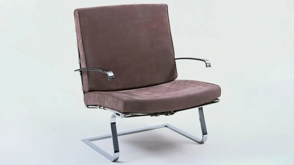 La Silla Tugendhat, con su estructura de acero y asiento suspendido.