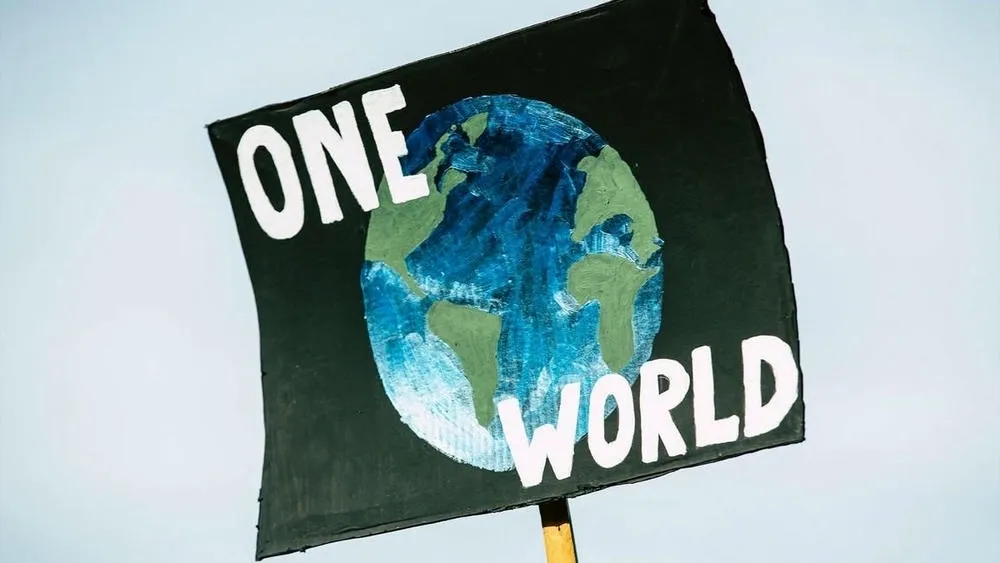 Three pillars of sustainability: environmental, social, and economic represented by interconnected icons.
