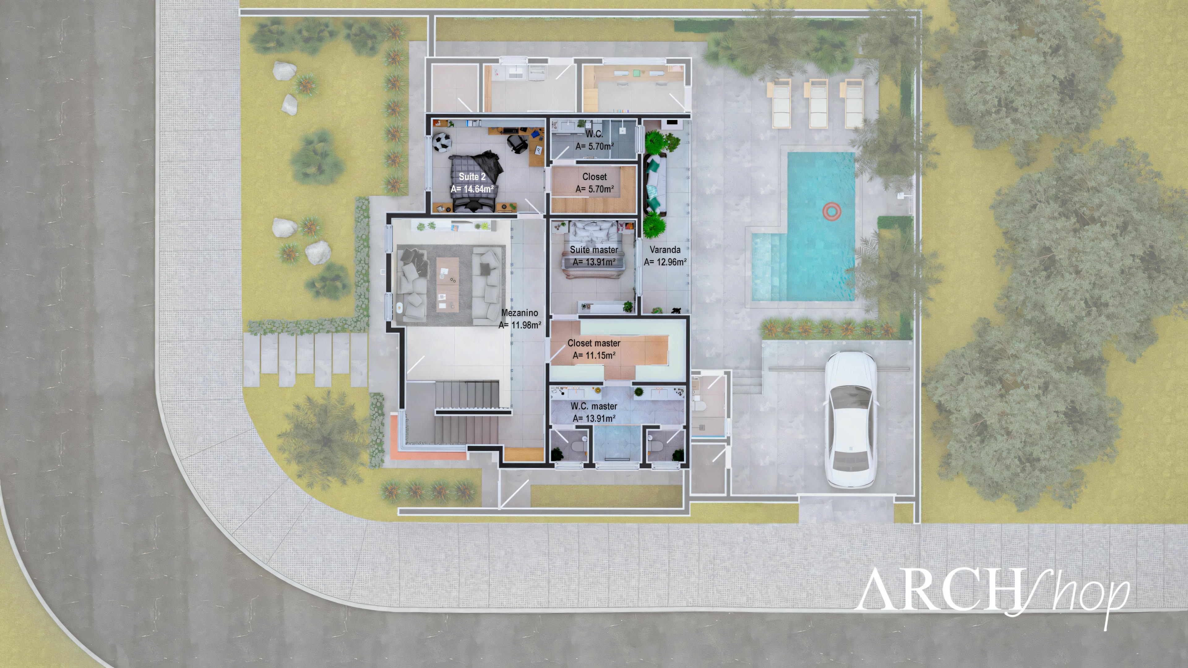 Two-story house project 20x25.
