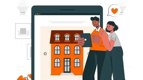 Person buying an architectural project online on a laptop.